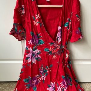 Red Print Dress